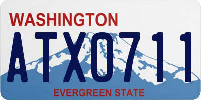 WA license plate ATX0711