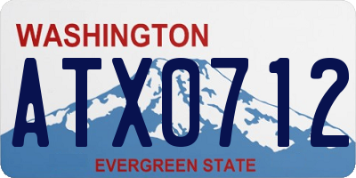 WA license plate ATX0712
