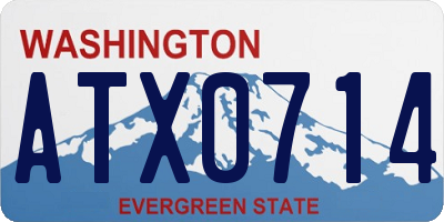 WA license plate ATX0714