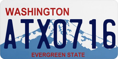 WA license plate ATX0716