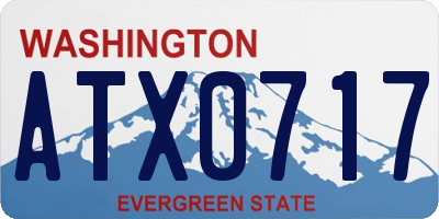 WA license plate ATX0717