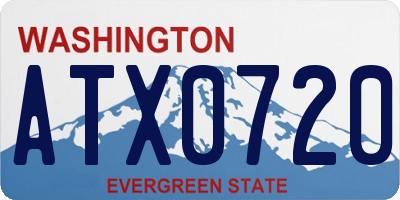 WA license plate ATX0720