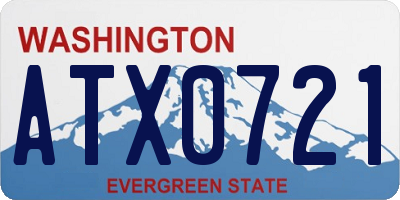 WA license plate ATX0721