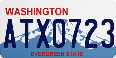 WA license plate ATX0723