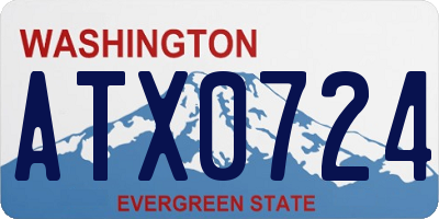 WA license plate ATX0724