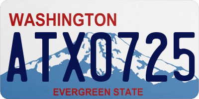 WA license plate ATX0725