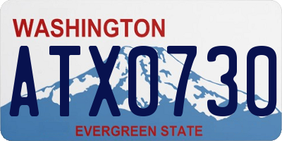 WA license plate ATX0730