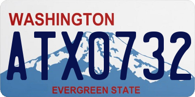 WA license plate ATX0732