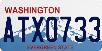 WA license plate ATX0733