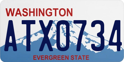 WA license plate ATX0734