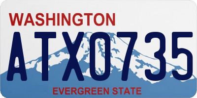 WA license plate ATX0735