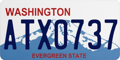WA license plate ATX0737