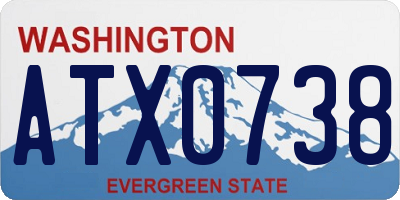 WA license plate ATX0738