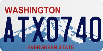 WA license plate ATX0740