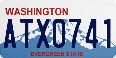 WA license plate ATX0741