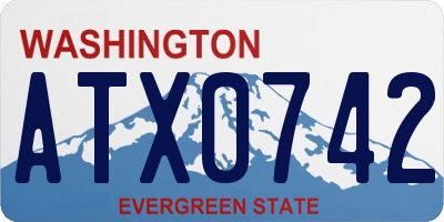 WA license plate ATX0742