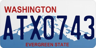 WA license plate ATX0743