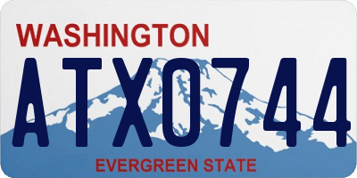 WA license plate ATX0744