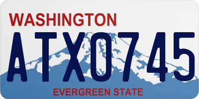 WA license plate ATX0745