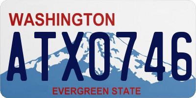 WA license plate ATX0746