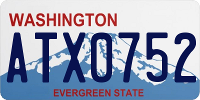 WA license plate ATX0752