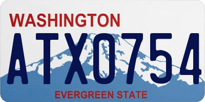 WA license plate ATX0754