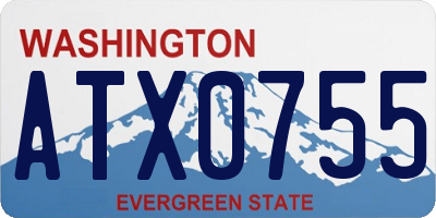 WA license plate ATX0755