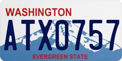 WA license plate ATX0757