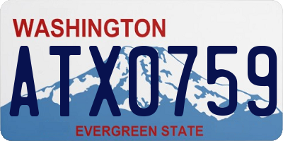 WA license plate ATX0759