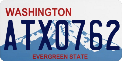 WA license plate ATX0762