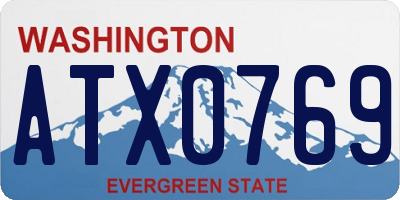 WA license plate ATX0769