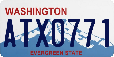 WA license plate ATX0771