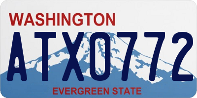 WA license plate ATX0772