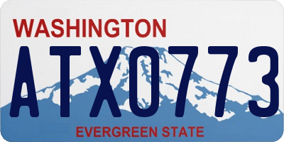 WA license plate ATX0773