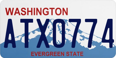 WA license plate ATX0774