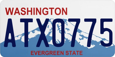 WA license plate ATX0775