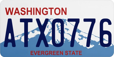 WA license plate ATX0776