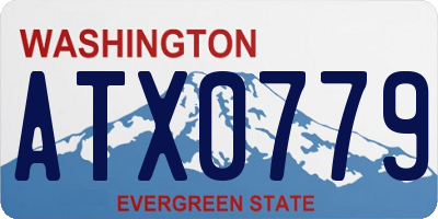 WA license plate ATX0779