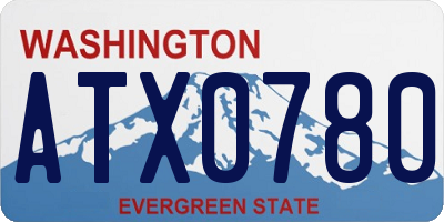 WA license plate ATX0780