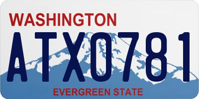 WA license plate ATX0781