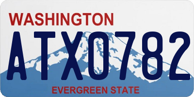 WA license plate ATX0782
