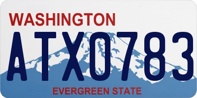 WA license plate ATX0783