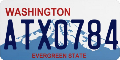 WA license plate ATX0784