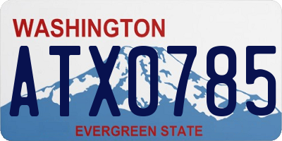 WA license plate ATX0785