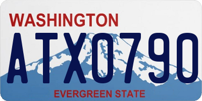 WA license plate ATX0790