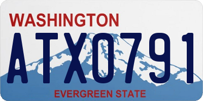 WA license plate ATX0791
