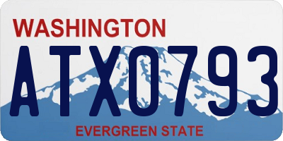WA license plate ATX0793