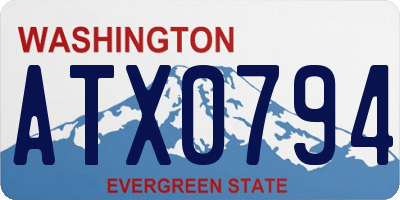 WA license plate ATX0794