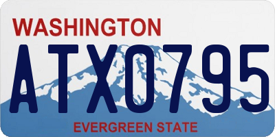 WA license plate ATX0795