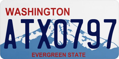 WA license plate ATX0797